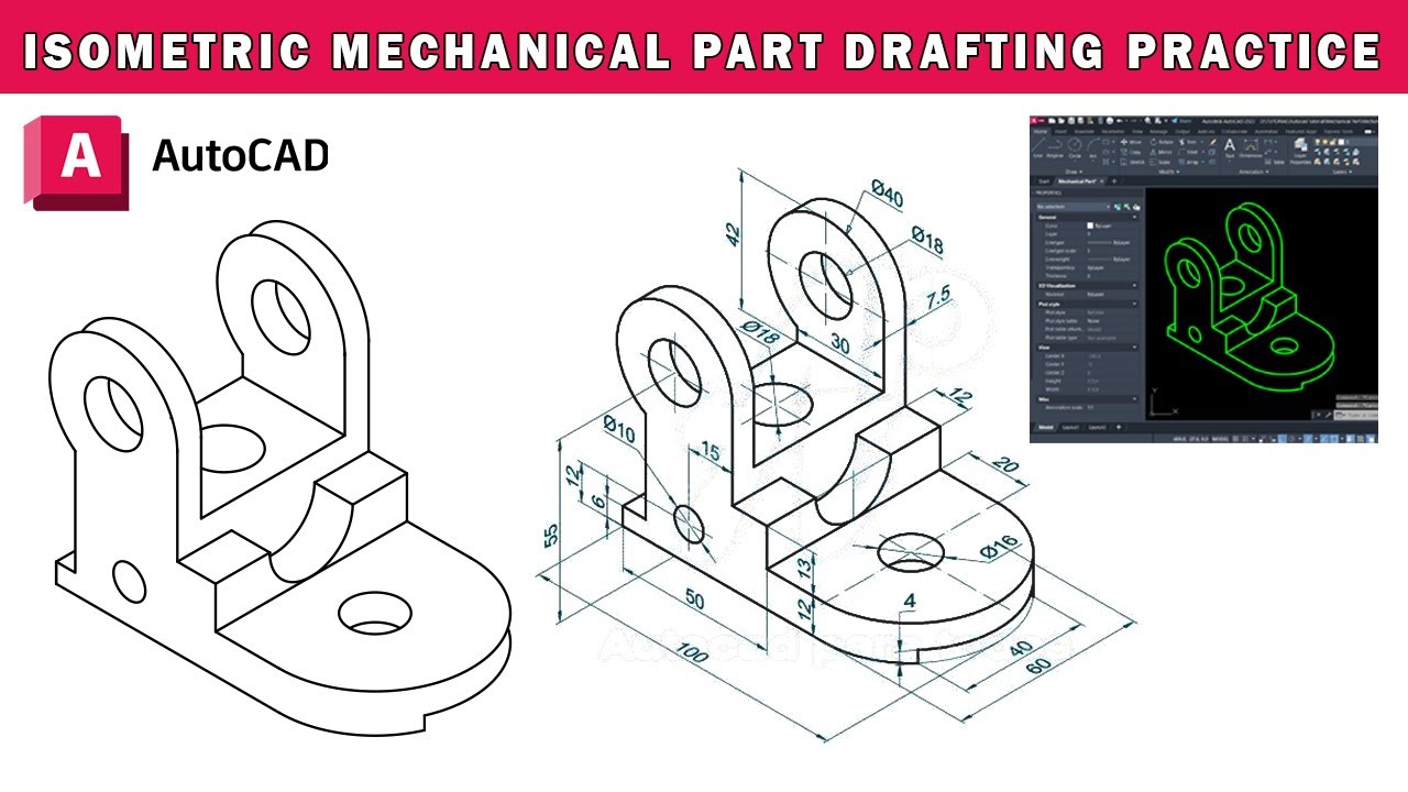 Isometric View | How to Draw an Isometric View in AutoCAD | Saeed ...