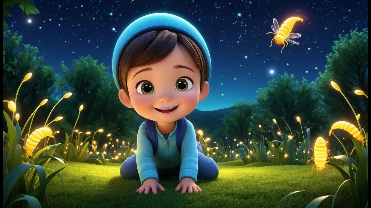 Tiny Glow Worms Light the Skies! | Magical Nighttime Song for Kids | Sparkling Adventure Rhyme
