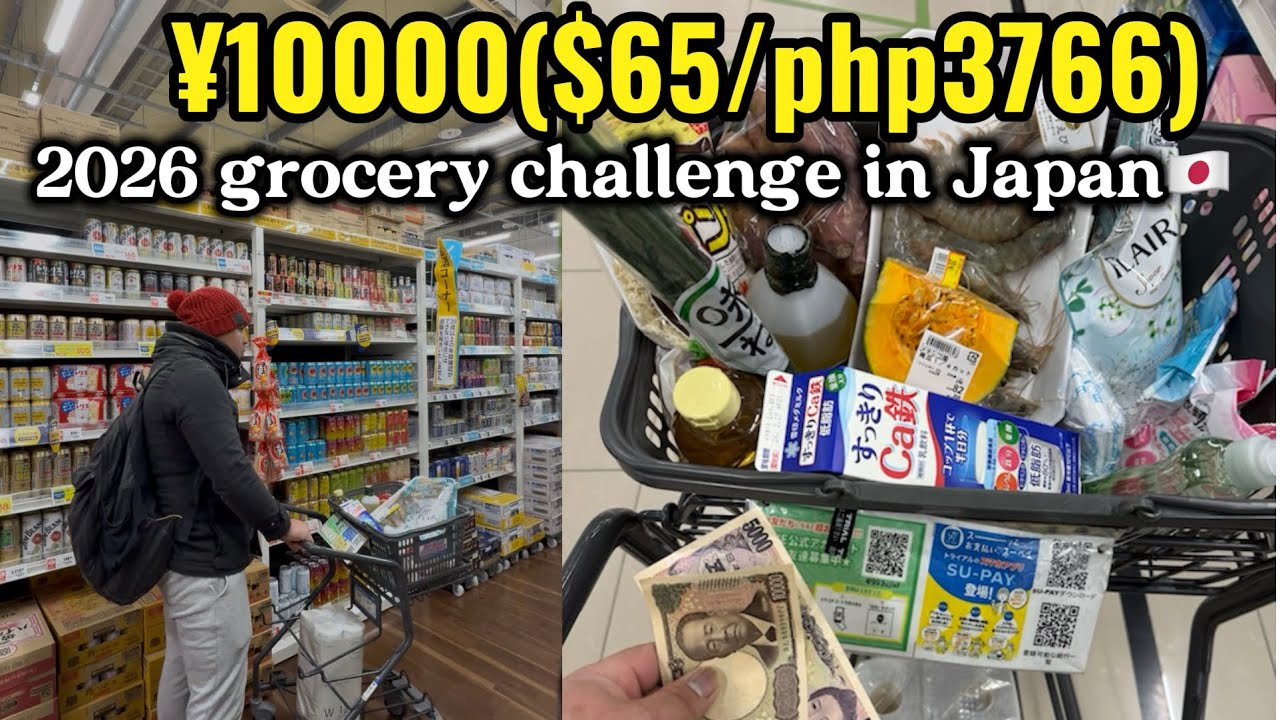 How Much Food and groceries Can ¥10,000/$65 Buy in Japan Today /cost of living in Japan 🇯🇵/silent 