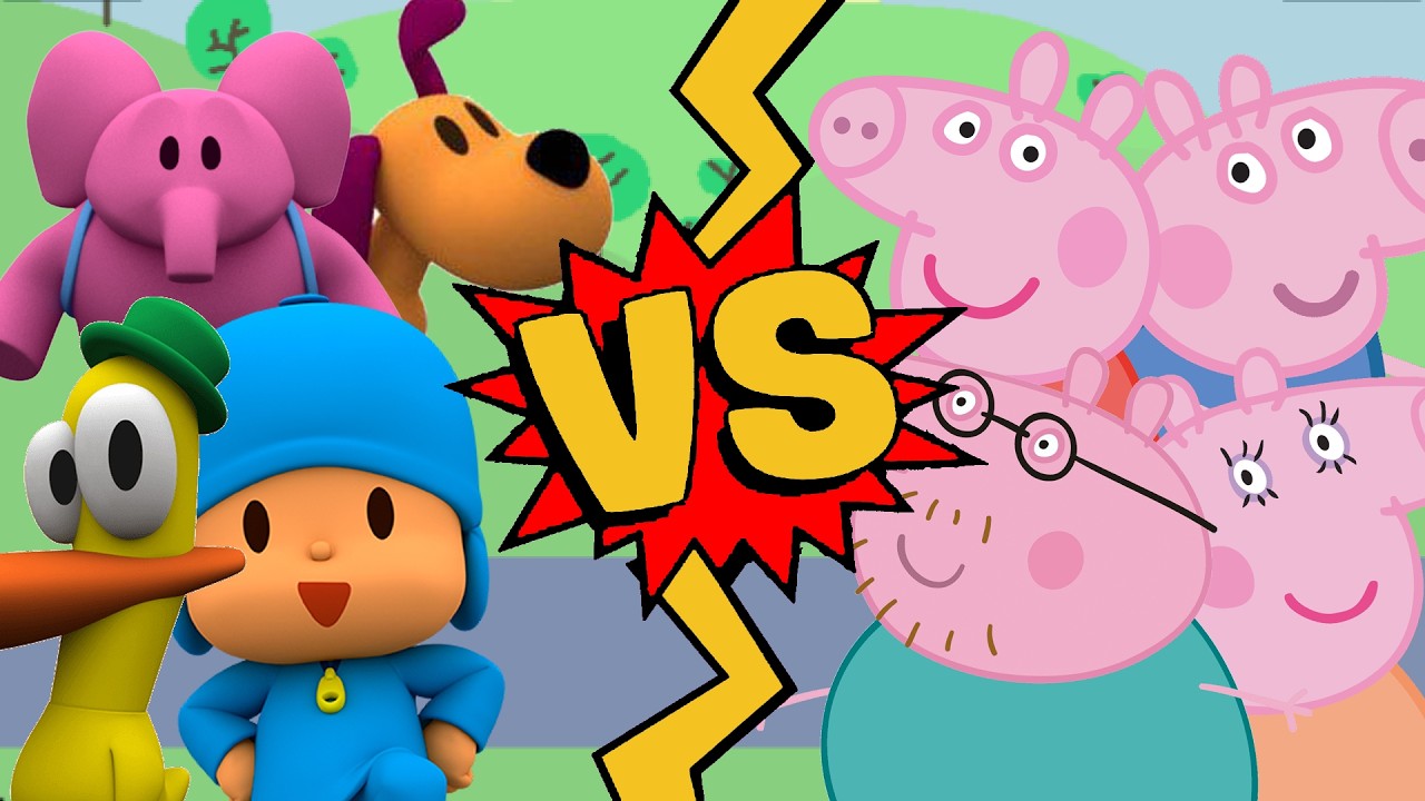 Битвы M.U.G.E.N | Покойо/Пато/Лула/Элли против Свинки Пеппы/Джорджа Свинки/Папы Свинки/Мамы Свинки