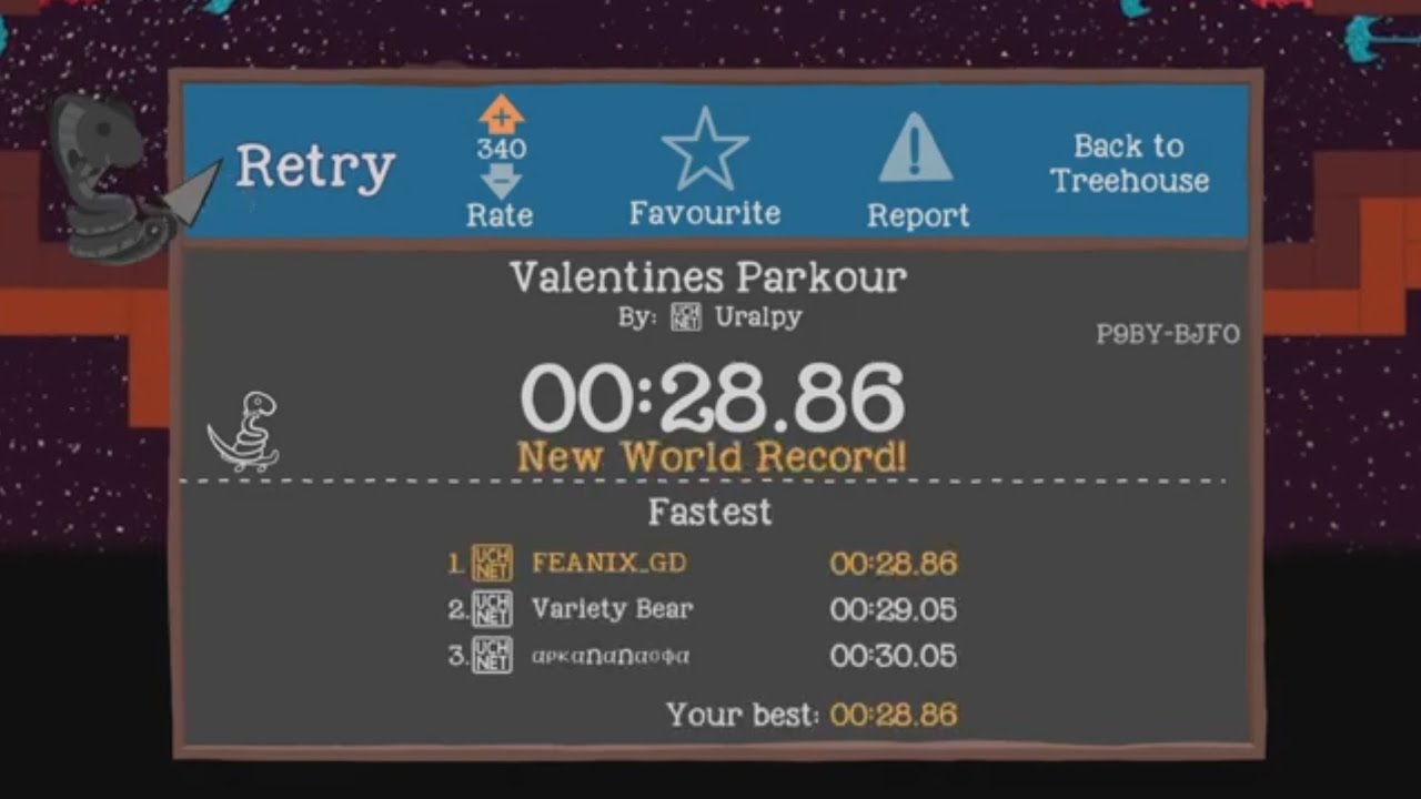 UHC Valentines Parkour Speedrun (00.28.86) (WR)