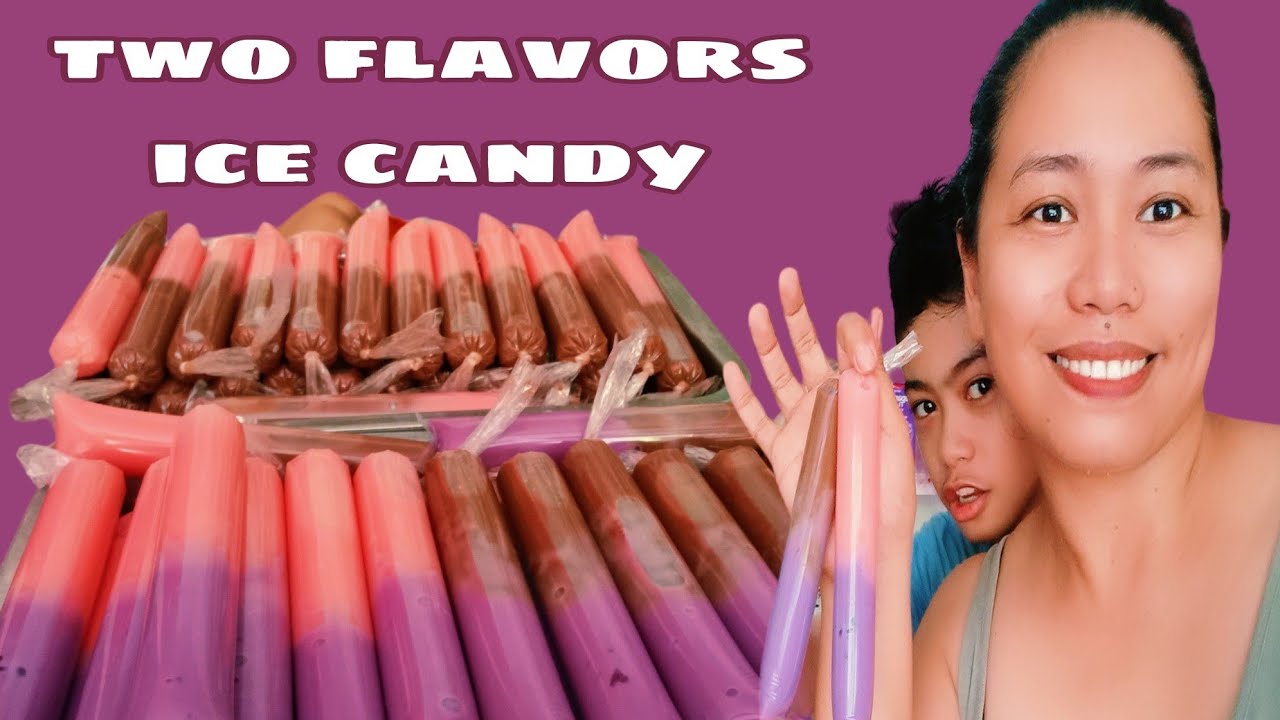 Soft and creamy Ice Candy using cassava flour two flavors ice candy