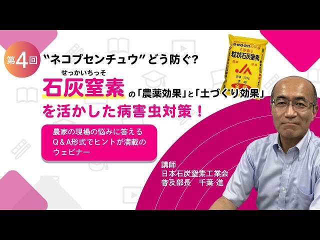 石灰窒素によるネコブセンチュウ対策について