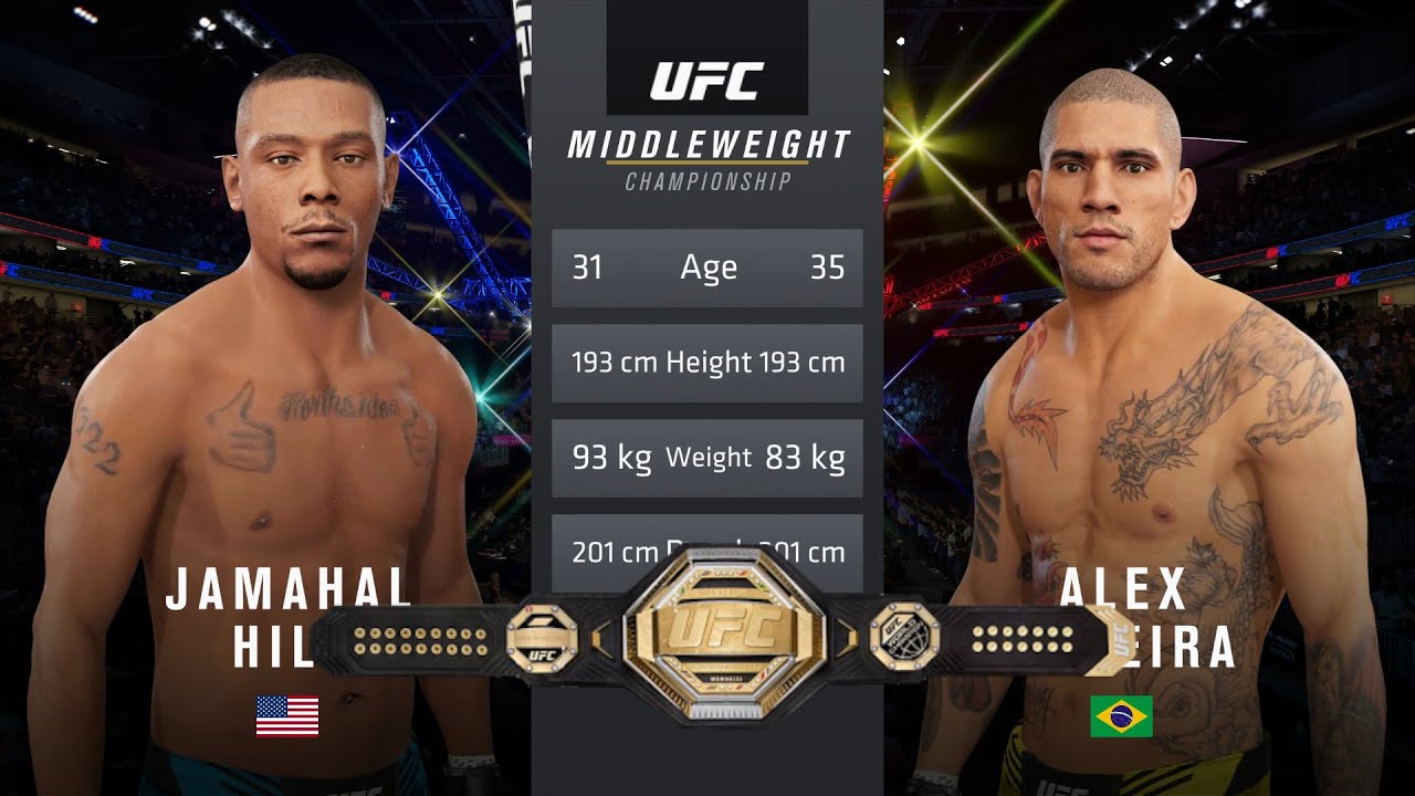 Jamahal Hill Vs Alex Pereira For The Light Heavyweight Championship UFC 4 YouTube