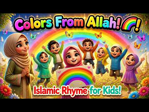 Islamic Colors Rhyme for Kids 🌈 | Learn Colours with Allah's Beautiful Creations | Fun Nasheed!
