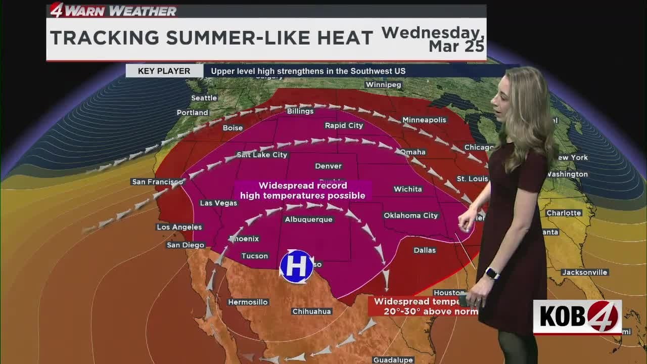 Record heatwave continues before cooldown in New Mexico - YouTube