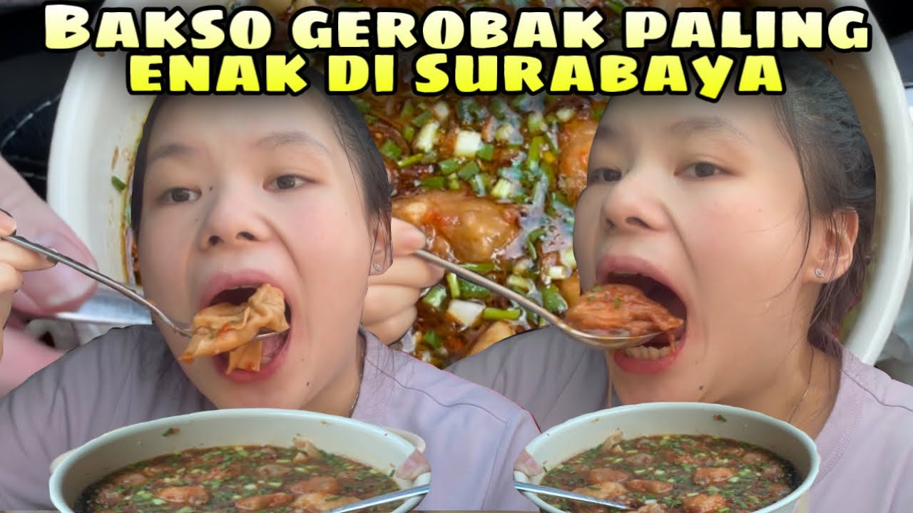 BAKSO GEROBAK TERENAK DI SURABAYA | SEBELUM BUKA ANTRINYA UDAH PANJANG