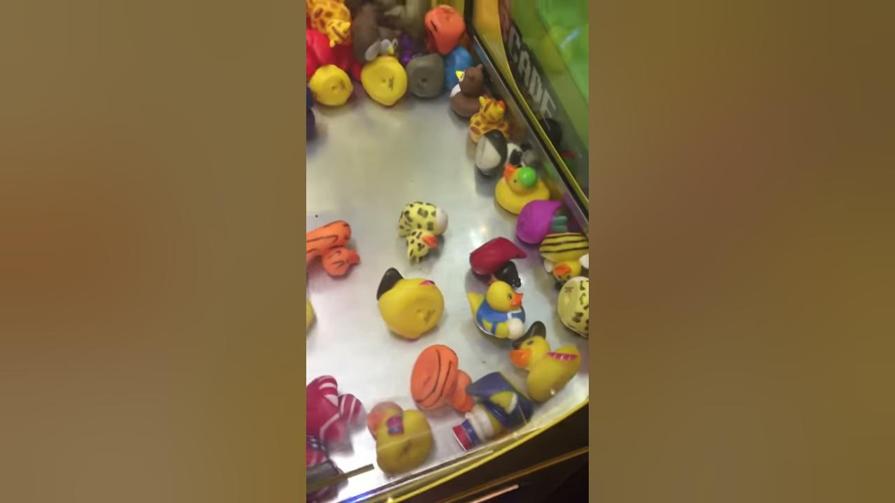 Rubber duck claw machine win YouTube