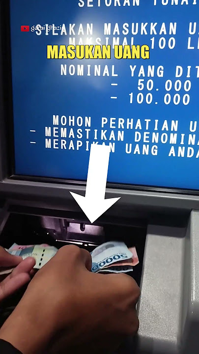 Cara Setor Tunai ATM BRI ke Rekening Sendiri #atmbri #setortunai