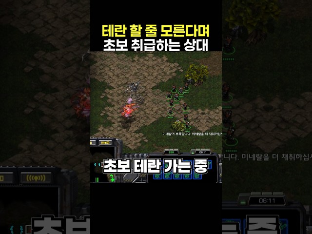 초보테란 취급하며 무시하는 상대
