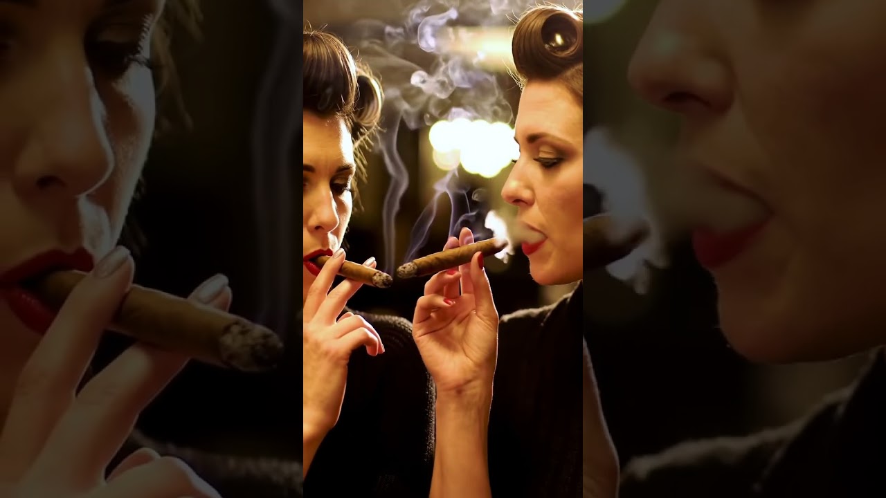 🚬Womens Smoking Cigar in Beauty Salon (AI Video)  