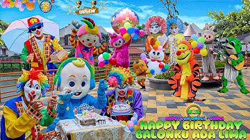 HAPPY BIRTHDAY🔴SELAMAT ULANG TAHUN BARU LIRIK | BALONKU ADA LIMA VERSI ONDEL ONDEL JOGET BADUT LUCU