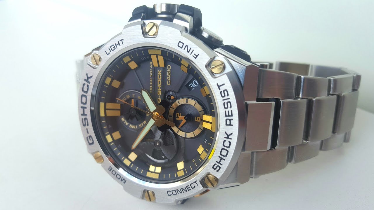 G-Steel Bluetooth. CASIO G-SHOCK GST-B100D-1A9. Обзор\Review