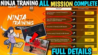 NINJA TRAINING FREE FIRE USE SHARINGAN/EAT RAMEN/USE THE SWING/USE SUMMONING JUTSU/SHURIKEN MISSION? screenshot 2
