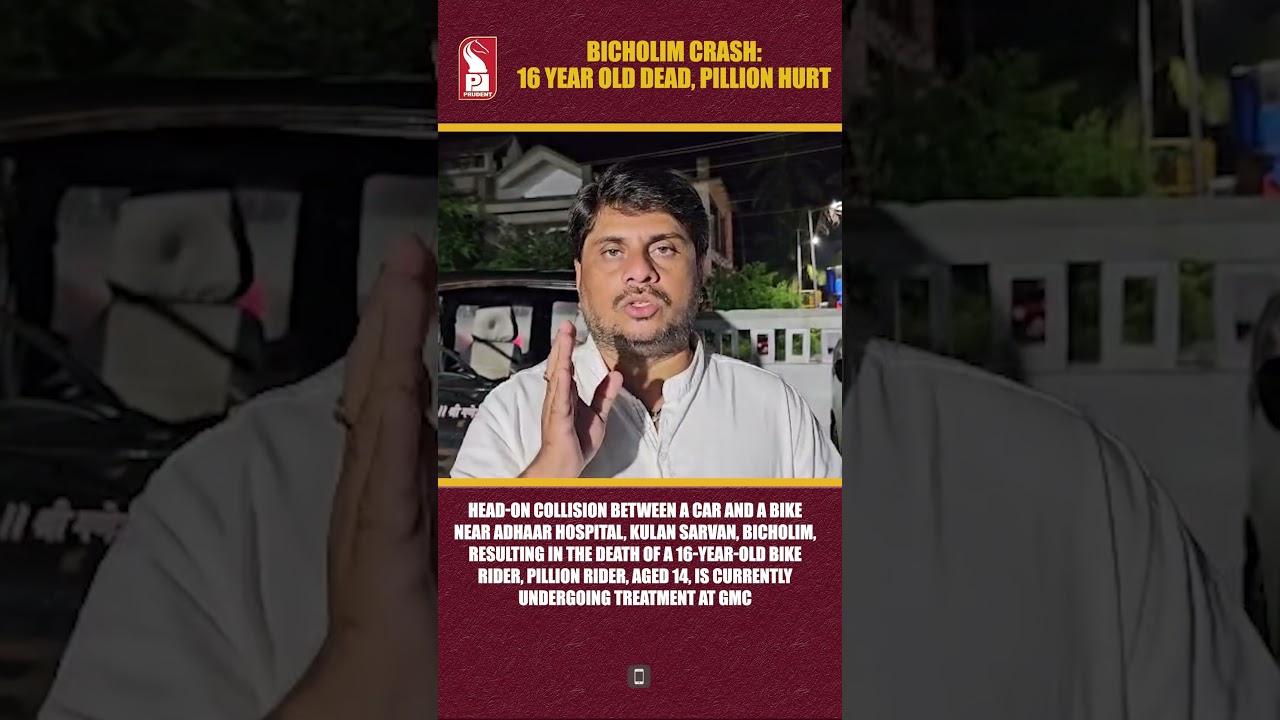 Bicholim Crash: 16-Year-Old Dead, Pillion Hurt