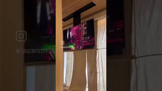 Hidden Sony TV descends from the ceiling via. a Future Automation TV Lift