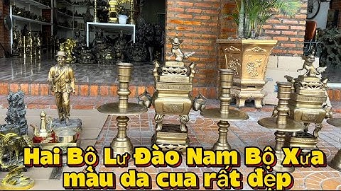 Lư đào Nam Bộ xưa màu da cua _ khai trầu rượu bằng đồng _ Đại bàng bằng đồng.