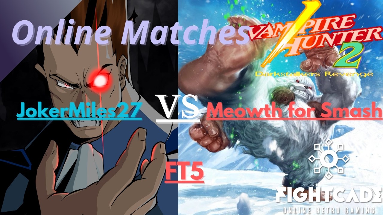 Vampire Hunter 2 (Fightcade 2): JokerMiles27(DE) VS @Ceruleancast(SA) (FT5)