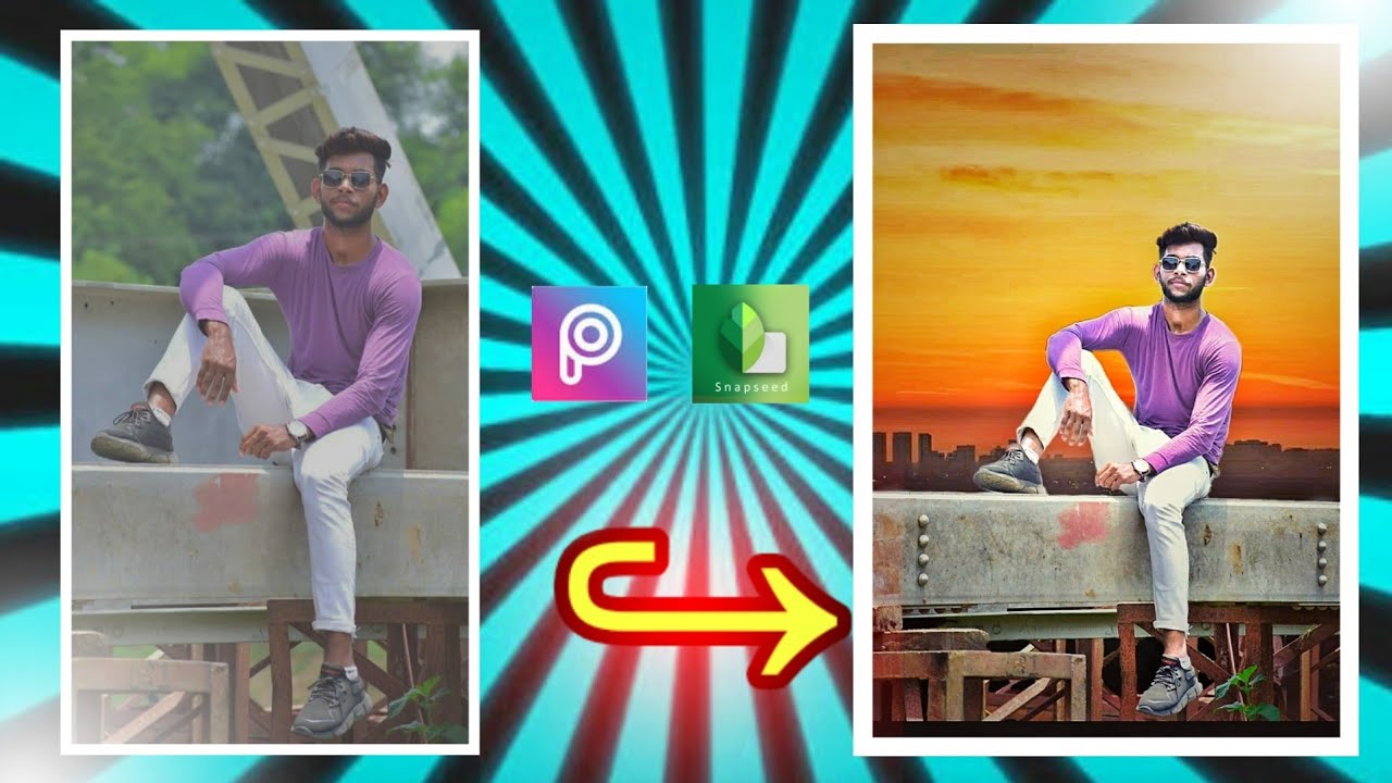 Picsart photo editing! Background change photo editing step by step! 