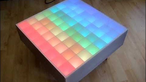 64 RGB-LED color wave table (Arduino, 12x TLC5940)