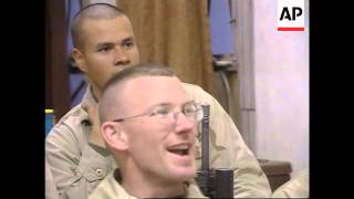 US soldiers watching Superbowl screenshot 4