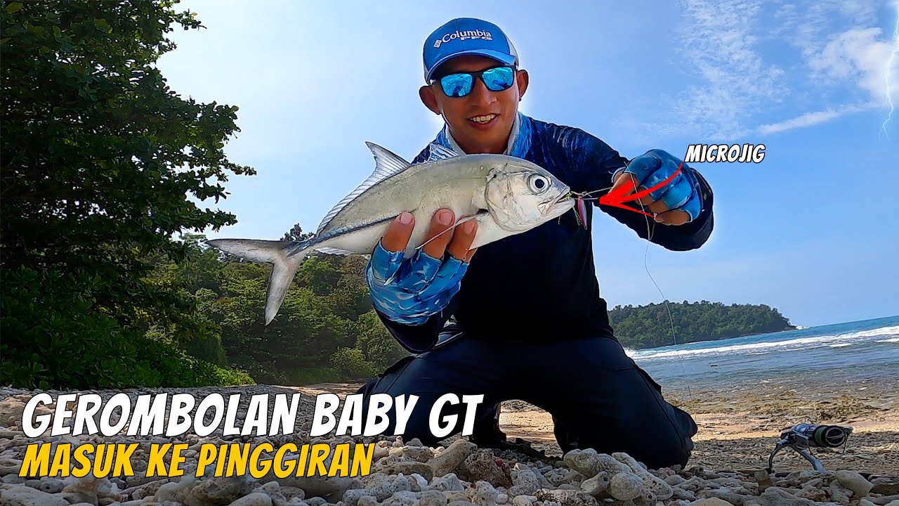 FULL STRIKE !! micro jig 7 dan 10 gram masih terlalu gacor mancing casting UL di spot karang dangkal