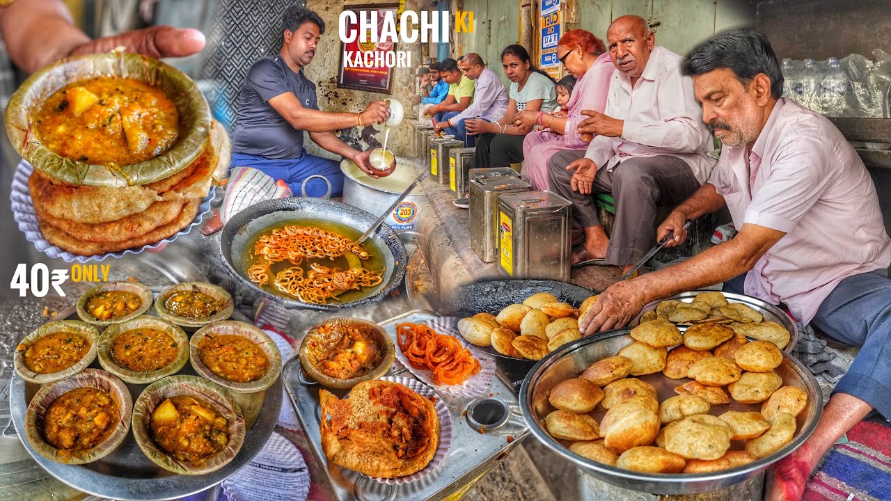 Varanasi Famous Chachi Ki Kachori | Khane Ke Shat Gali Free | 40₹ | Hing Kachori & Kaddu Ki Sabji