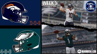 Broncos vs. Eagles | Week 5 - Simulations | Madden NFL 26 Franchise Mode Gameplay