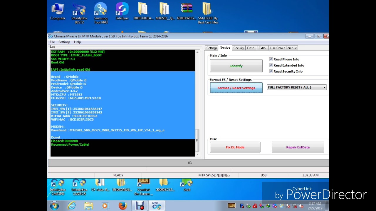 Q Mobile i5 FRP remove cm2