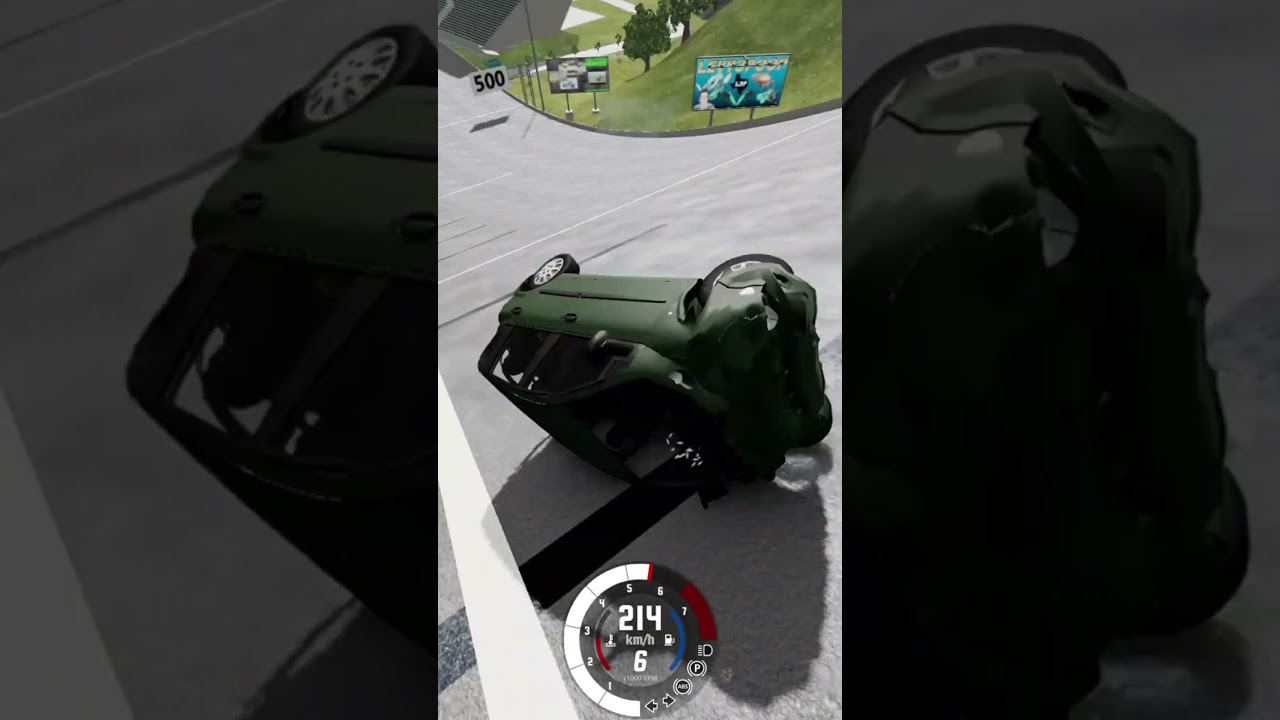 😱 😱  Fiat Multipla vs big crash - Beam ng Drive  - 