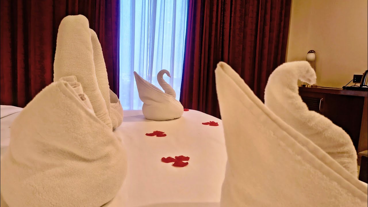 Украшение спальни || Складывание полотенец || Искусство из полотенец 