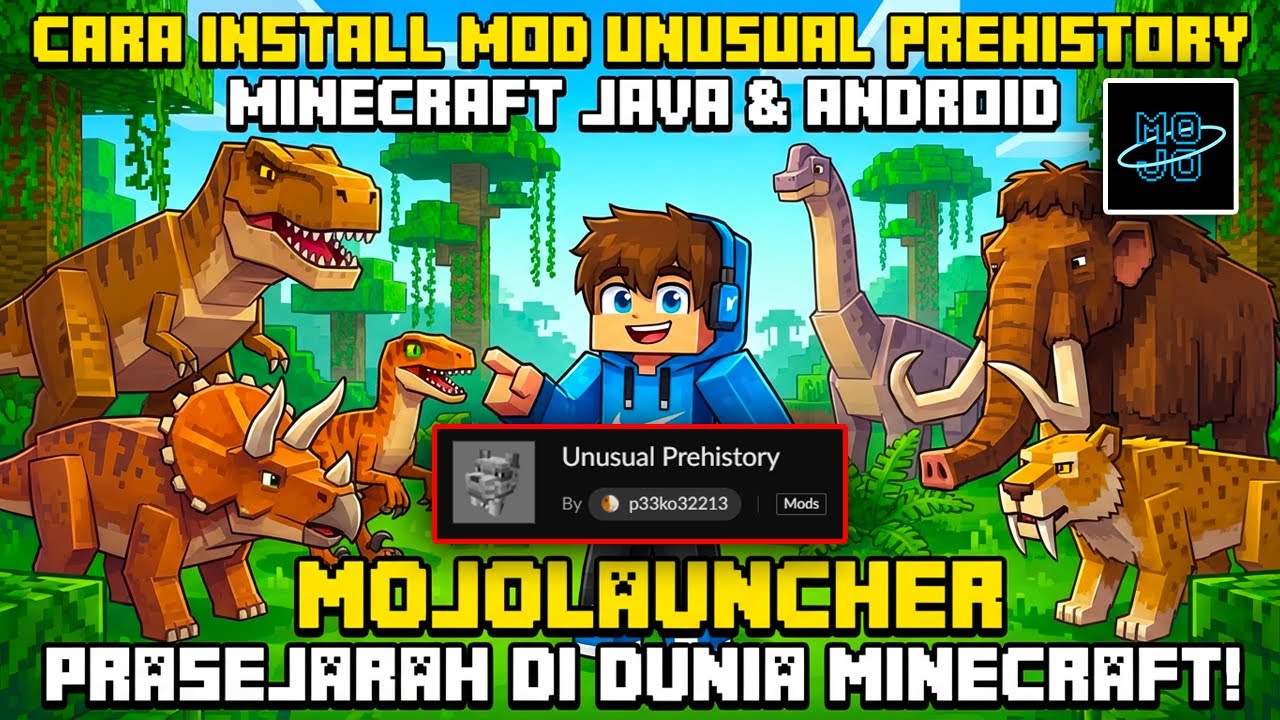 CARA INSTALL MOD DINOSAURUS di MINECRAFT ANDROID (MojoLauncher