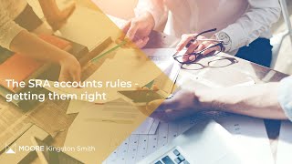The SRA accounts rules – getting them right