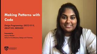 Design Programming Week 2 Tutorial: Patterns with Code