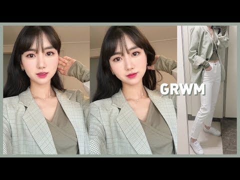 여쿨 뮤트 데일리 메이크업과 봄 캠퍼스룩 🌿 GRWM <strong>for</strong> school! Spring <strong>Campus</strong> Look | Minjeong Park