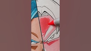 Drawing ✨Goku✨ in 1 hour vs. 10 hours😳(PART-2) #shorts