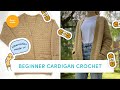 Simple Crochet Cardigan Tutorial + FREE pattern | SUPER BEGINNER! | LoveCrafts