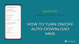 How To Turn Onoff Auto-Download Mms - Samsung Messages Android 11 - One Ui 3