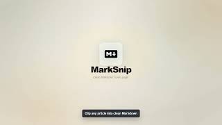 MarkSnip - Markdown Web Clipper