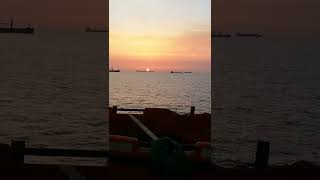 Sunset In Between Ships