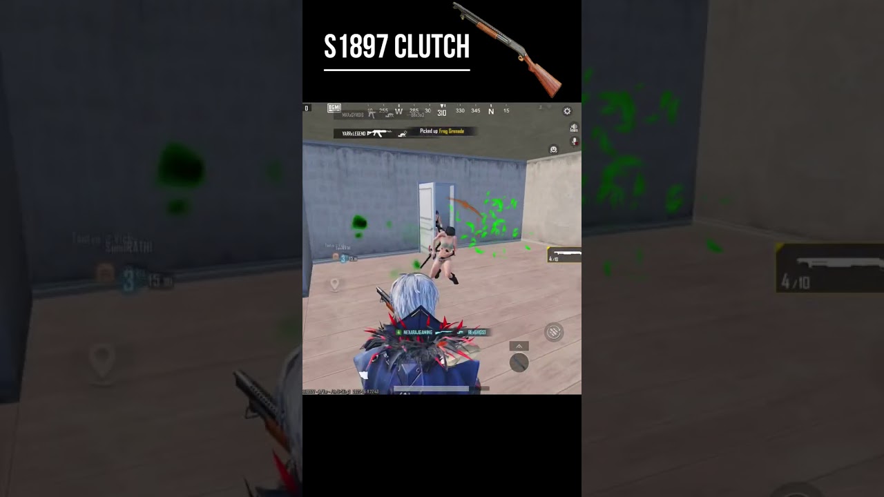 "S1897 Shotgun Clutch! 💥 Close-Range Domination |BGMI Shorts