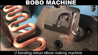 How to make S serpentine copper tube U bending retrun elbow use machines