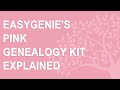 Easygenies pink genealogy kit explained