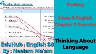Class 9 English Chapter 7 Exercise in Hindi | Beehive | Packing screenshot 4