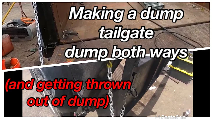 This trailer dumps both ways! How to DIY a dump trailer tailgate (and get thrown out of dump)!