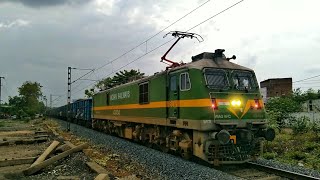 New Katni Jn Vilo Shed Wag9Hc 43494 With Boxnhl Is High Speed Hauling With Overcast Cloudy
