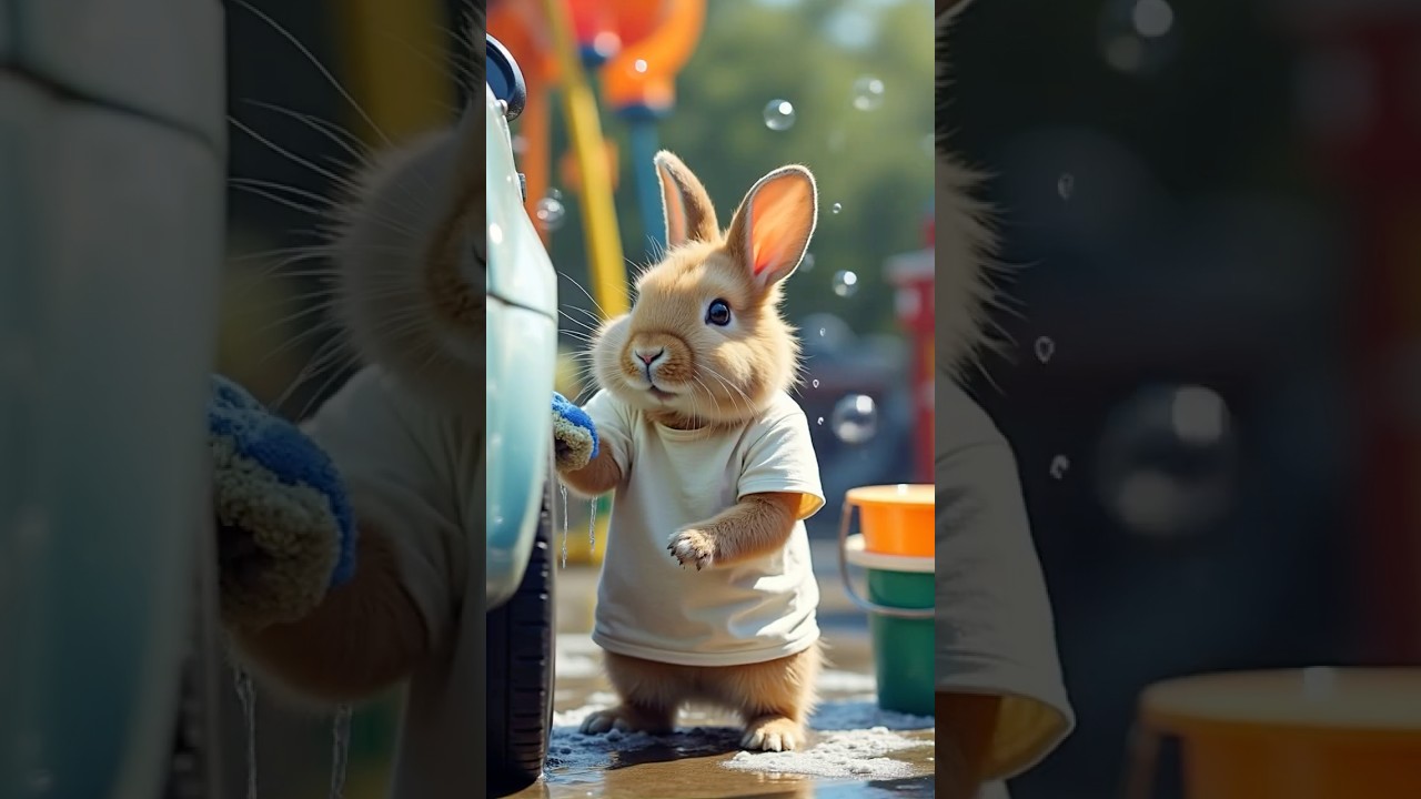 Cute Hardworking Rabbit Saves Up for an iPhone 16! 