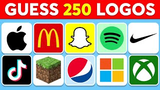Guess the LOGO in 3 Seconds | 250 Famous Logos| Quiz Zone