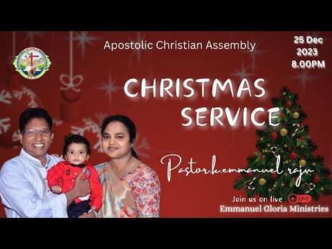 #CHRISTMAS SERVICE || 25th Dec 2023 || #Pas.K.Emmanuel Raju || # ...