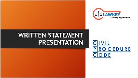 Written Statement Presentation || Civil Procedure Code(CPC) || Presentation